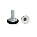 Adjustable Foot M10 x 25 mm with insert nut M10 - Round base