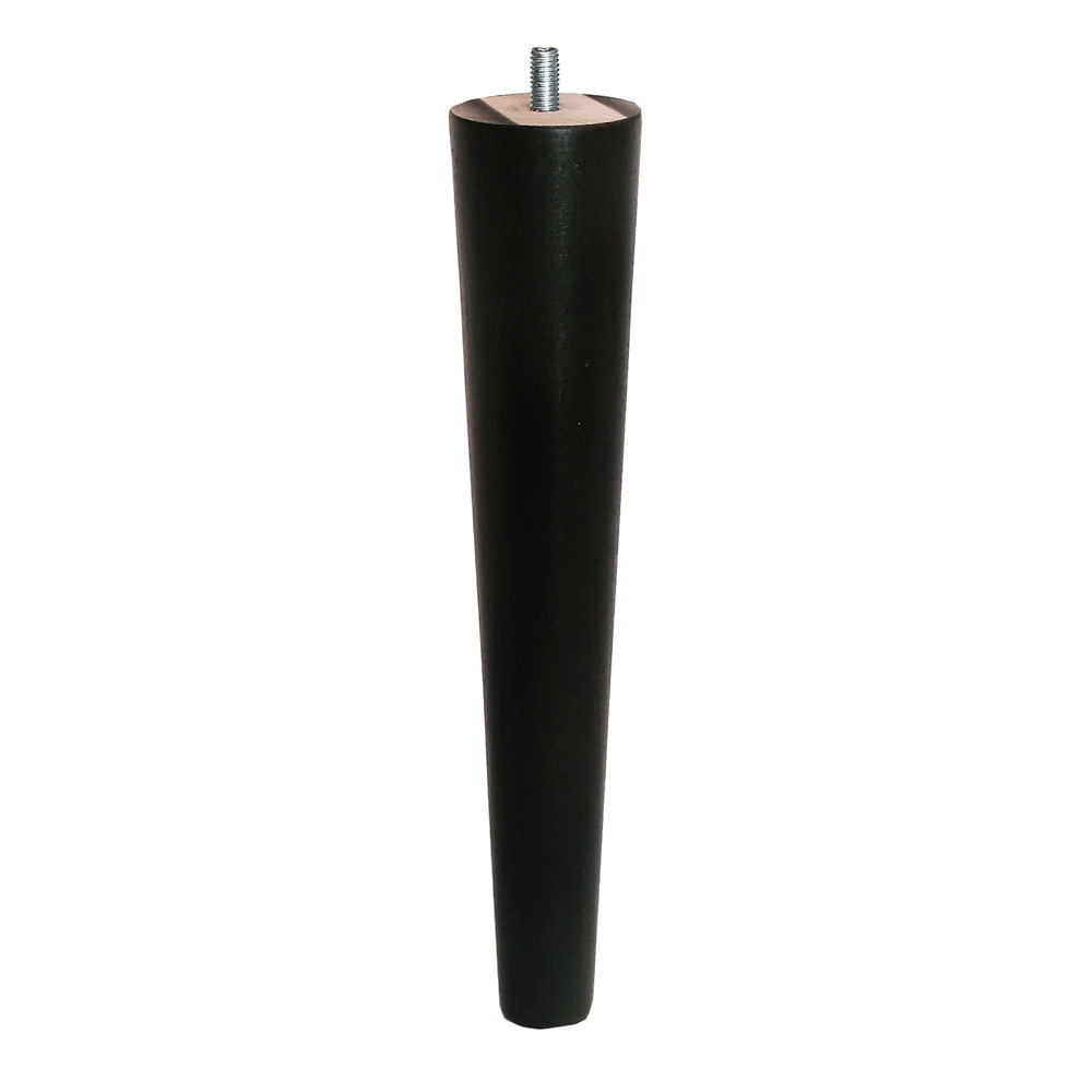Britwood Furniture Legs Round Tapered Cone 10" = 25 cm Black