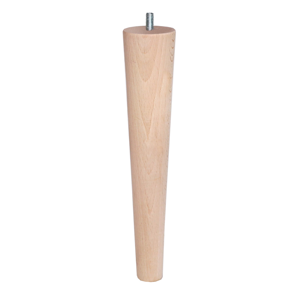 Britwood Wooden Furniture Legs Round Tapered Cone 10" = 25 cm Raw